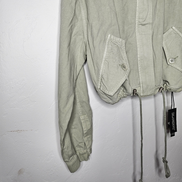 BLANKNYC Light Green Drawstring Jacket Removable Hood Size Large NWT - Picture 6 of 8